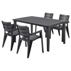 ALLIBERT All Stoel Ibiza Grafiet 5 ALLIBERT All Stoel Ibiza Grafiet -Buiten Tuin 123 273