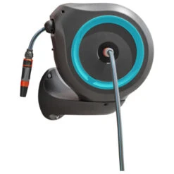 Gardena Wandslangenbox Roll-up 20 Meter Grijs Blauw -Buiten Tuin 123 293