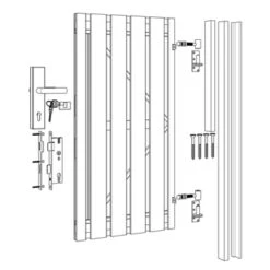 Poortpakket Antraciet Op Metalen Frame -Buiten Tuin 123 404