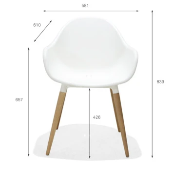 Stoel Odense Wit 2 Stoel Odense Wit - Image 2