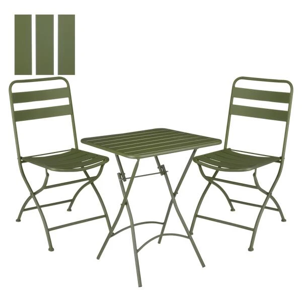 Mica Decorations Evita Bistro Set Groen - 3 Delig 1 Mica Decorations Evita Bistro Set Groen - 3 Delig