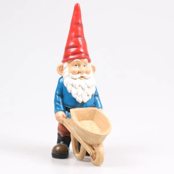 Kabouter Shiny Met Kruiwagen - 30 Cm 1 Kabouter Shiny Met Kruiwagen - 30 Cm