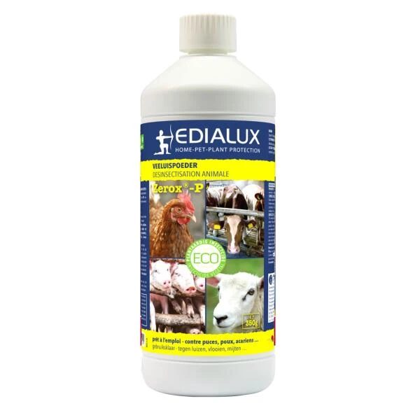 EDIALUX Veeluispoeder - Zerox P Tegen Vlooien Bloedluizen En Mijten 1 EDIALUX Veeluispoeder - Zerox P Tegen Vlooien Bloedluizen En Mijten